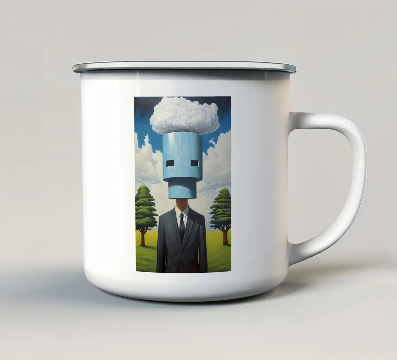 Il pensatore 2.0 tazza in smalto da LUCID LAYERS