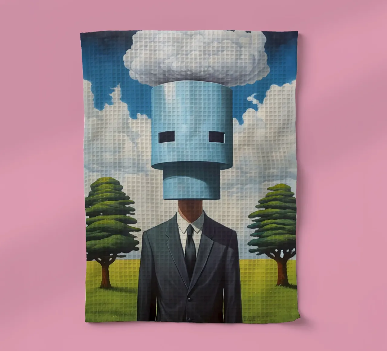 The Thinker 2.0 tea towel by LUCID LAYERS