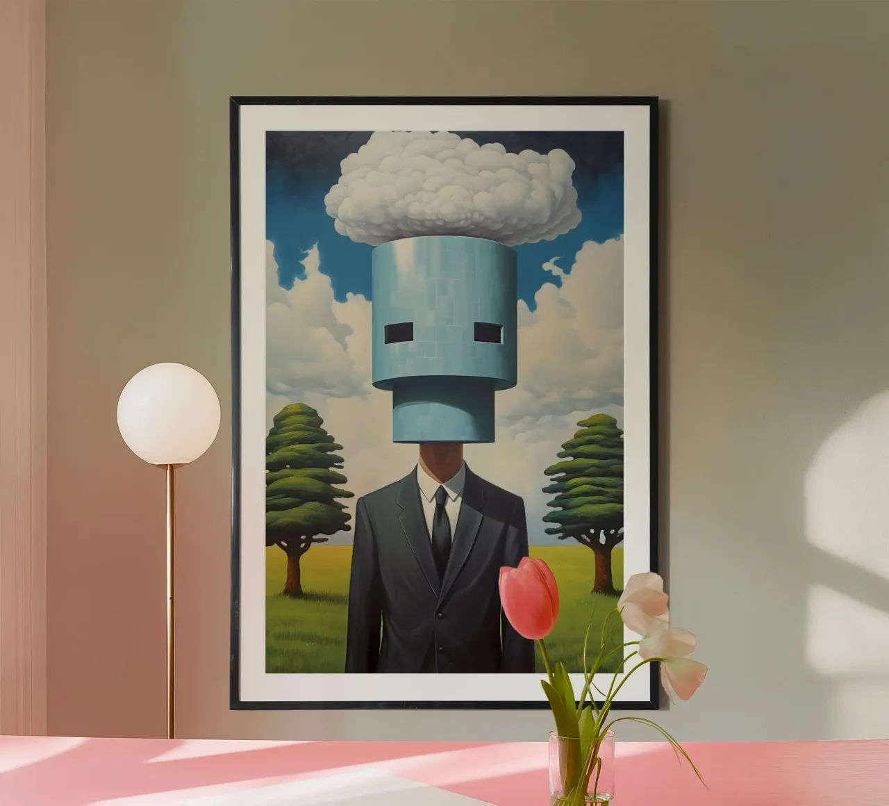Il pensatore 2.0 poster con telaio in alluminio da LUCID LAYERS