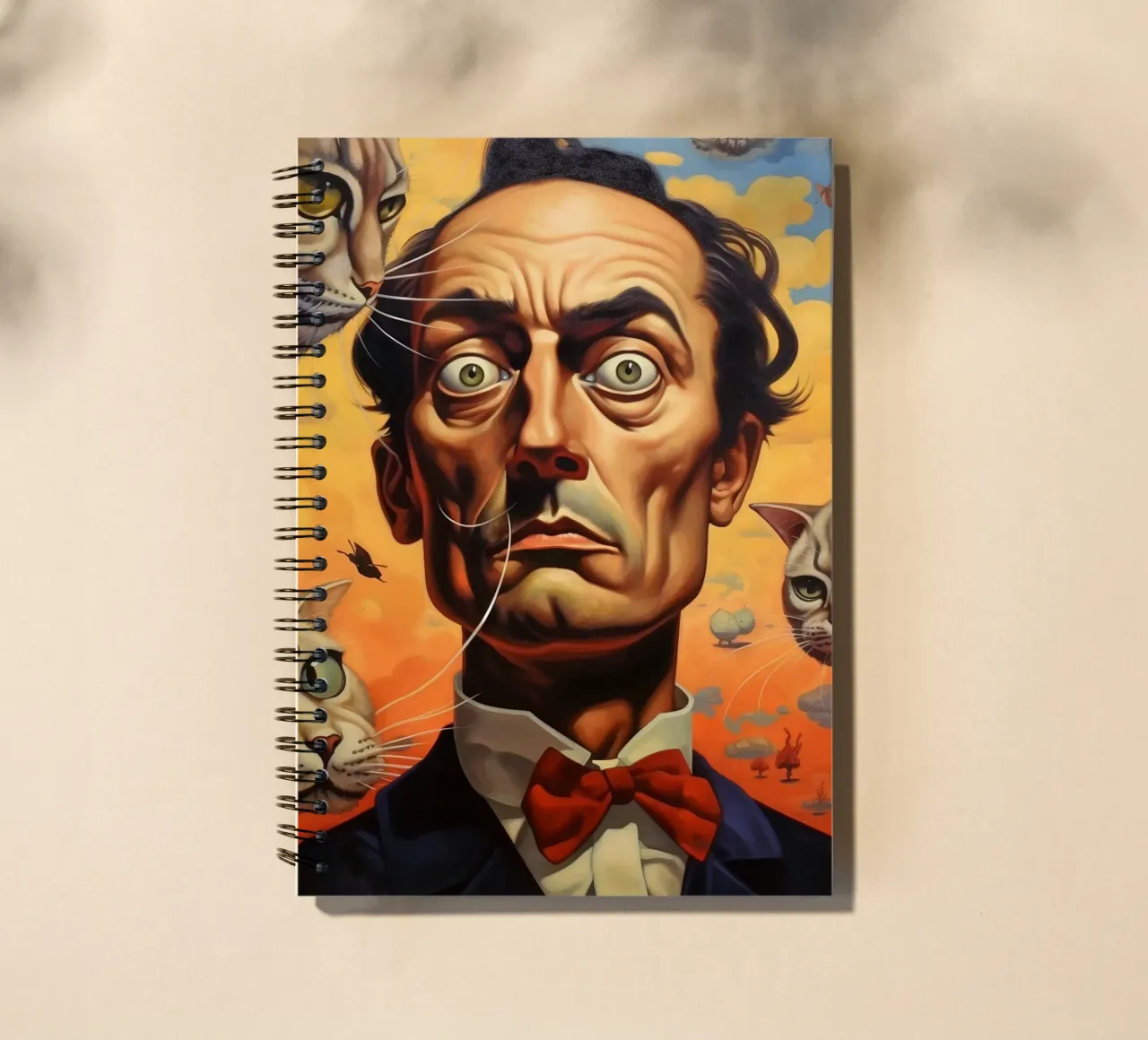 Dali’s Dream of Cats spiral notebook by LUCID LAYERS