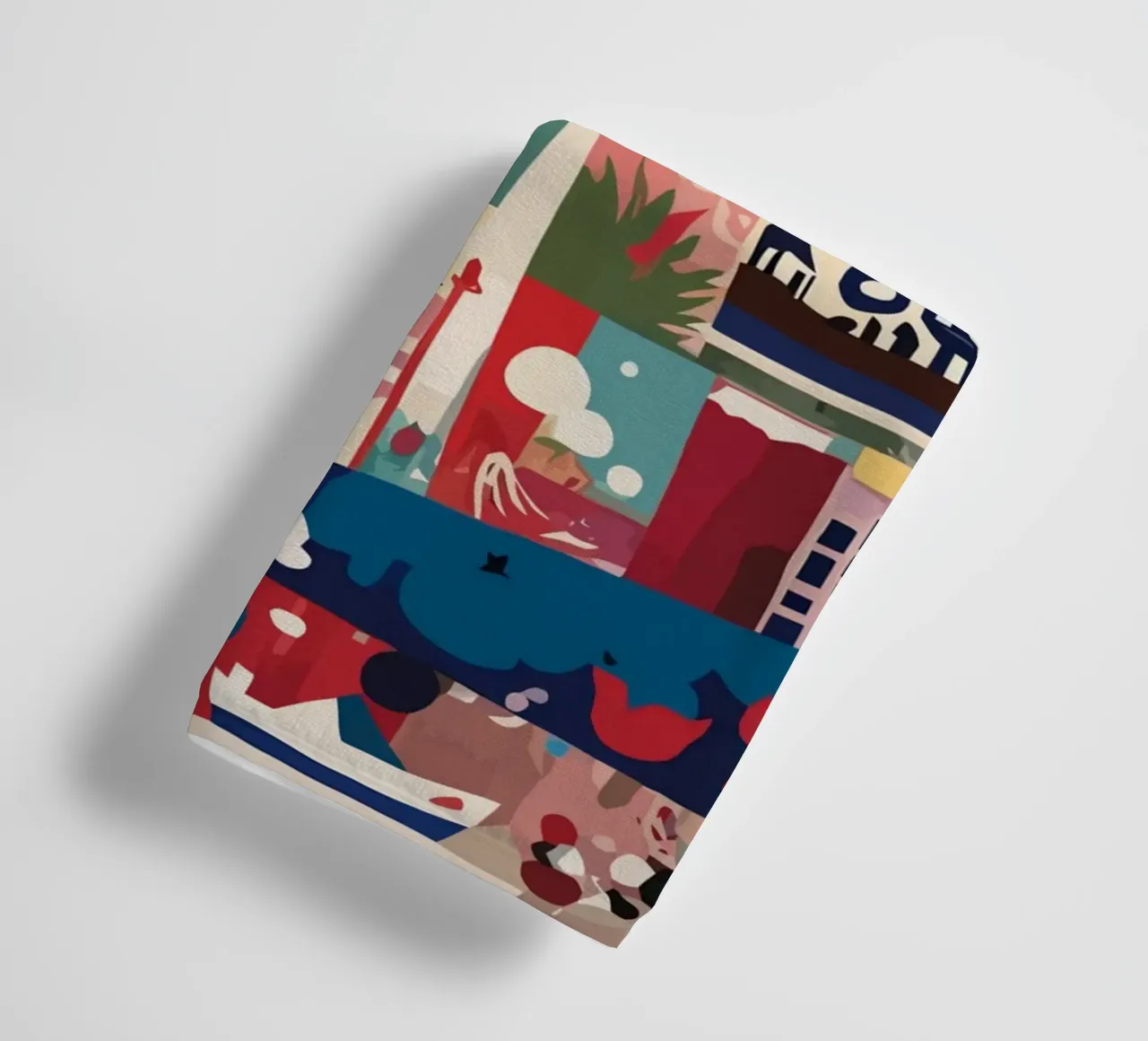 "Nice Abstract Collage: Artistic Ode to the Côte d'Azur towel by Couleursdusud
