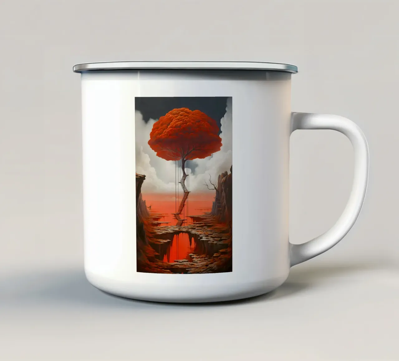 Tree of Thresholds enamel mug by LUCID LAYERS