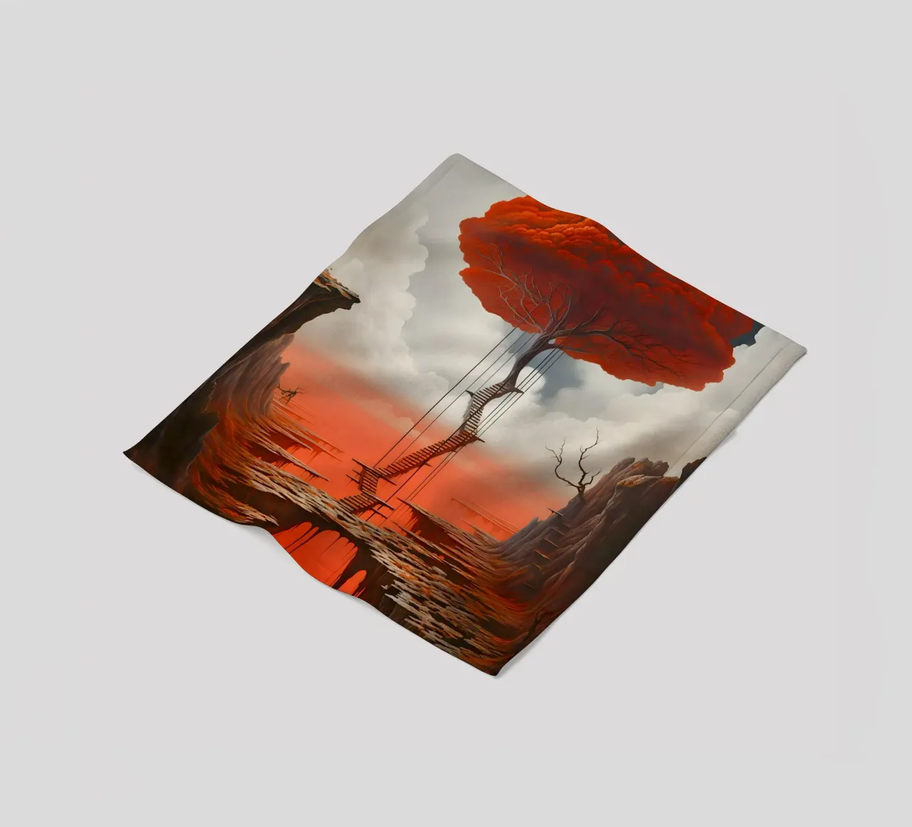 Tree of Thresholds fleece blanket by LUCID LAYERS