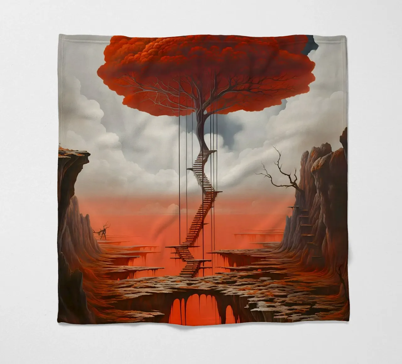 Tree of Thresholds fleece blanket by LUCID LAYERS