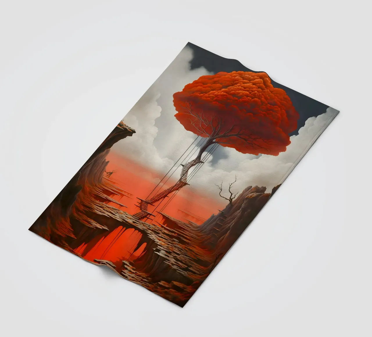 Tree of Thresholds fleece blanket by LUCID LAYERS