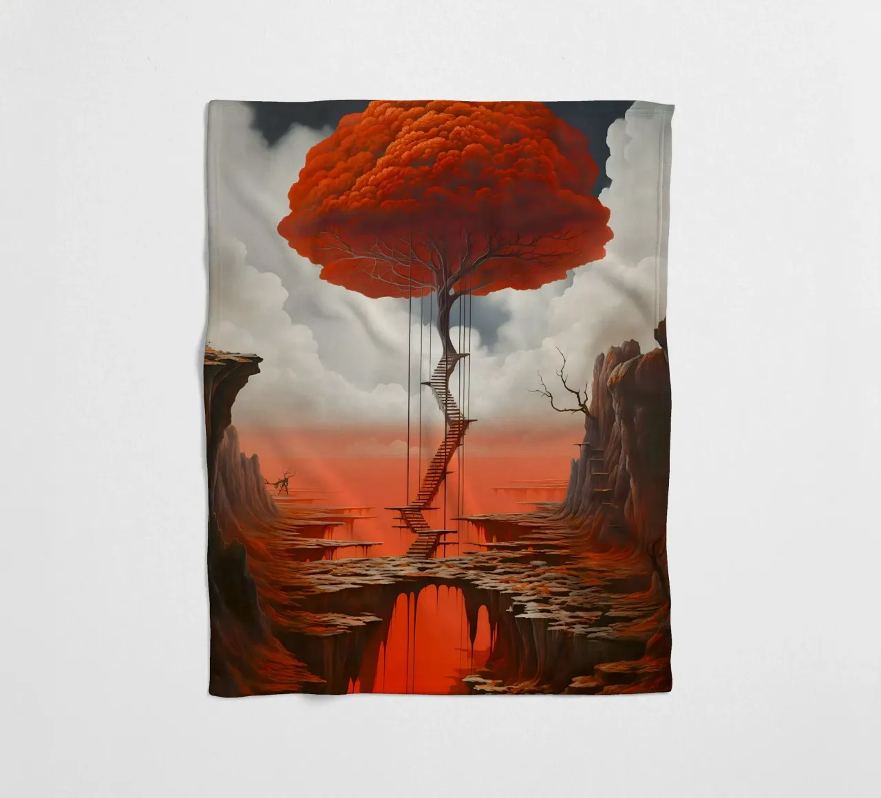 Tree of Thresholds fleece blanket by LUCID LAYERS