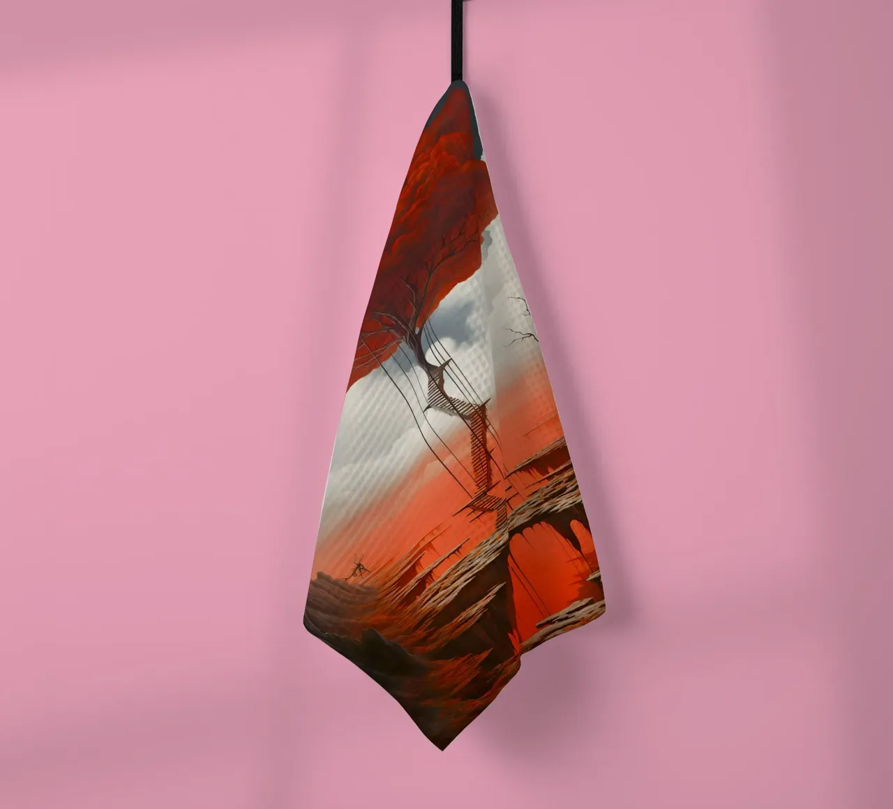 Tree of Thresholds tea towel by LUCID LAYERS
