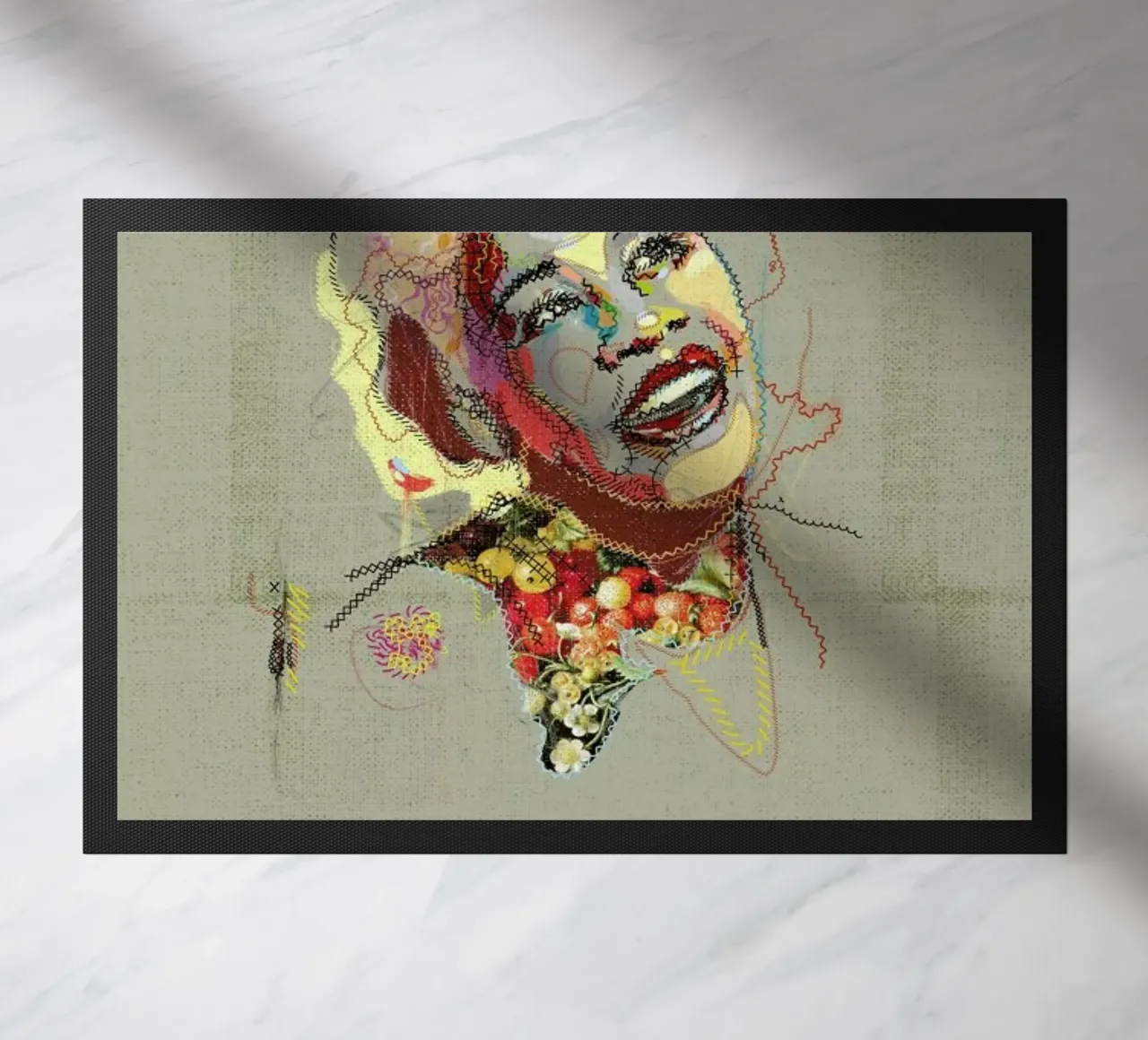 Ella Portrait doormat by Carlos Quitério