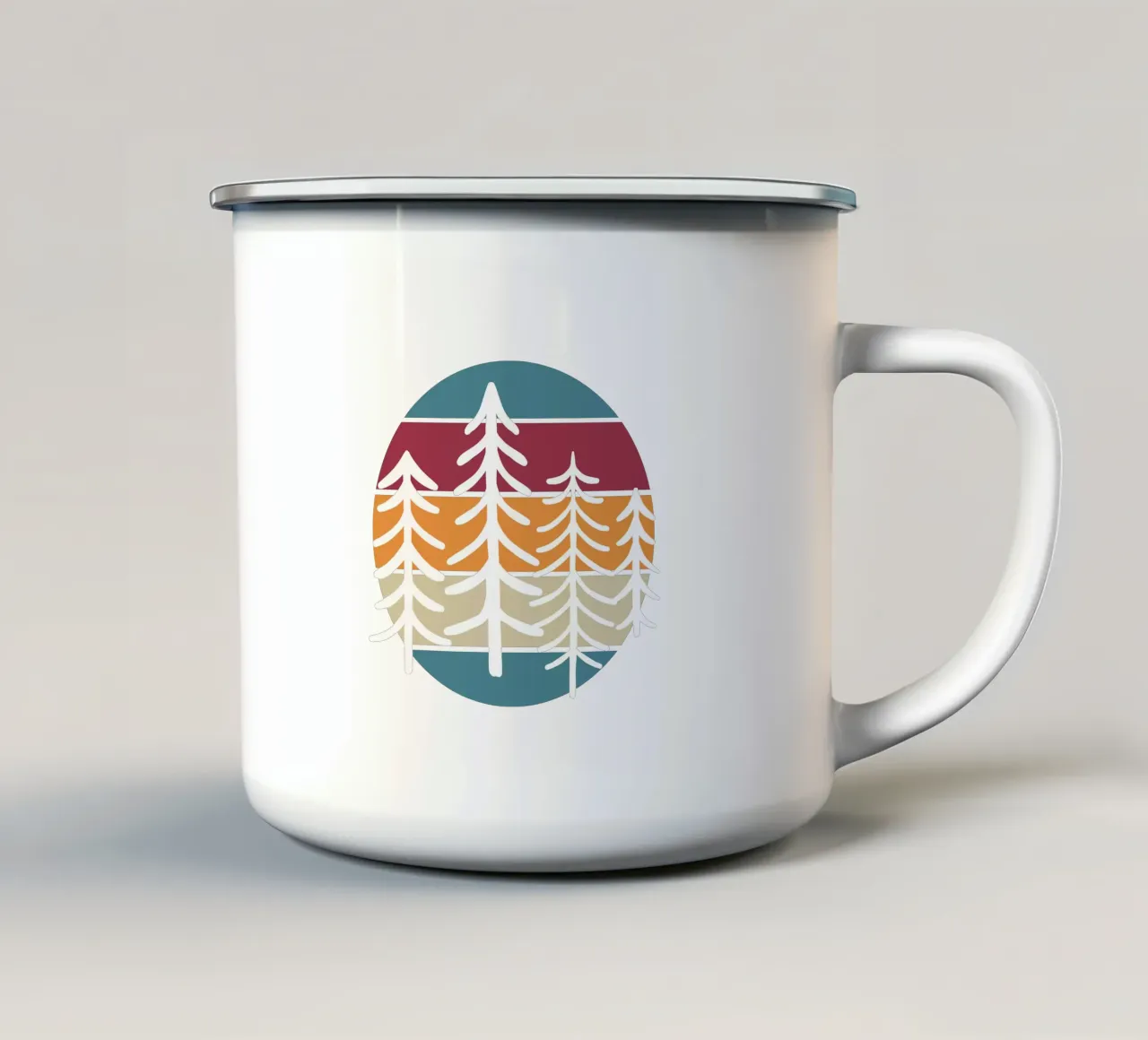 Retro forest tazza in smalto da BAINAI