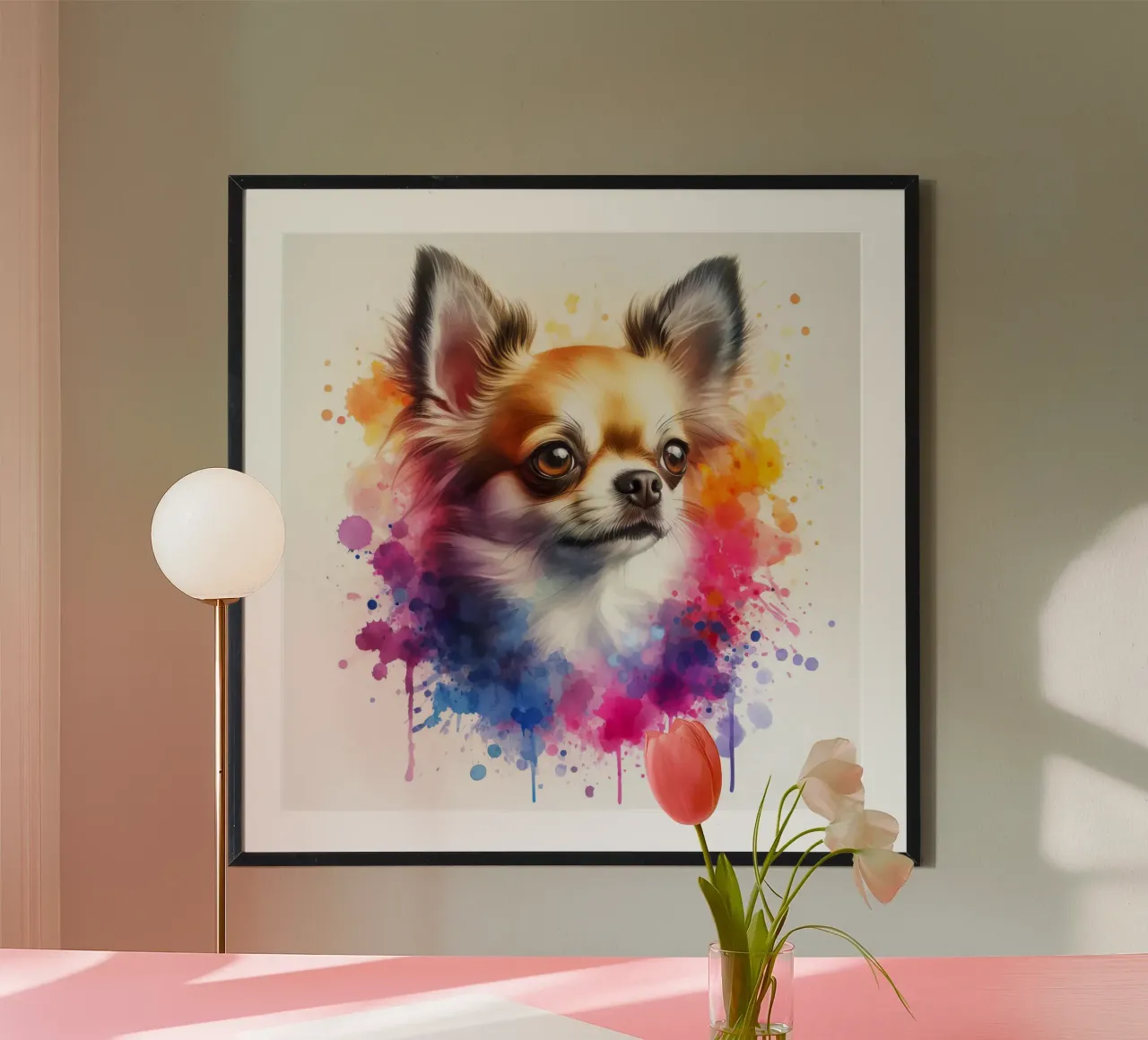 Ritratto di chihuahua ad acquerello carta hahnemühle da 🥝 KIWI STORE