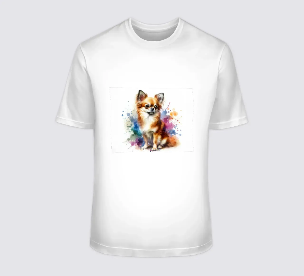 Ritratto di chihuahua ad acquerello t-shirt da 🥝 KIWI STORE