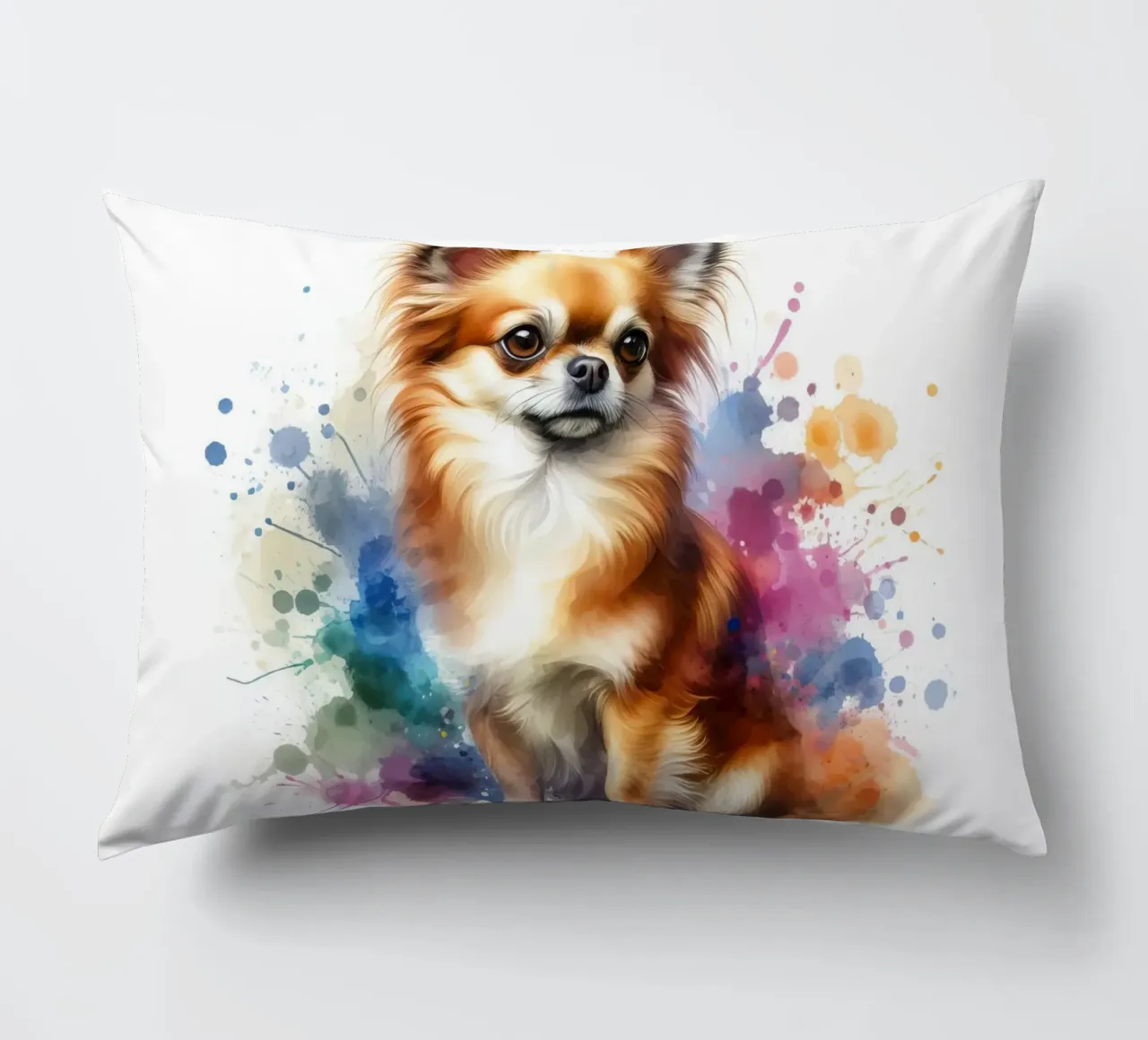 Ritratto di chihuahua ad acquerello cuscino da 🥝 KIWI STORE
