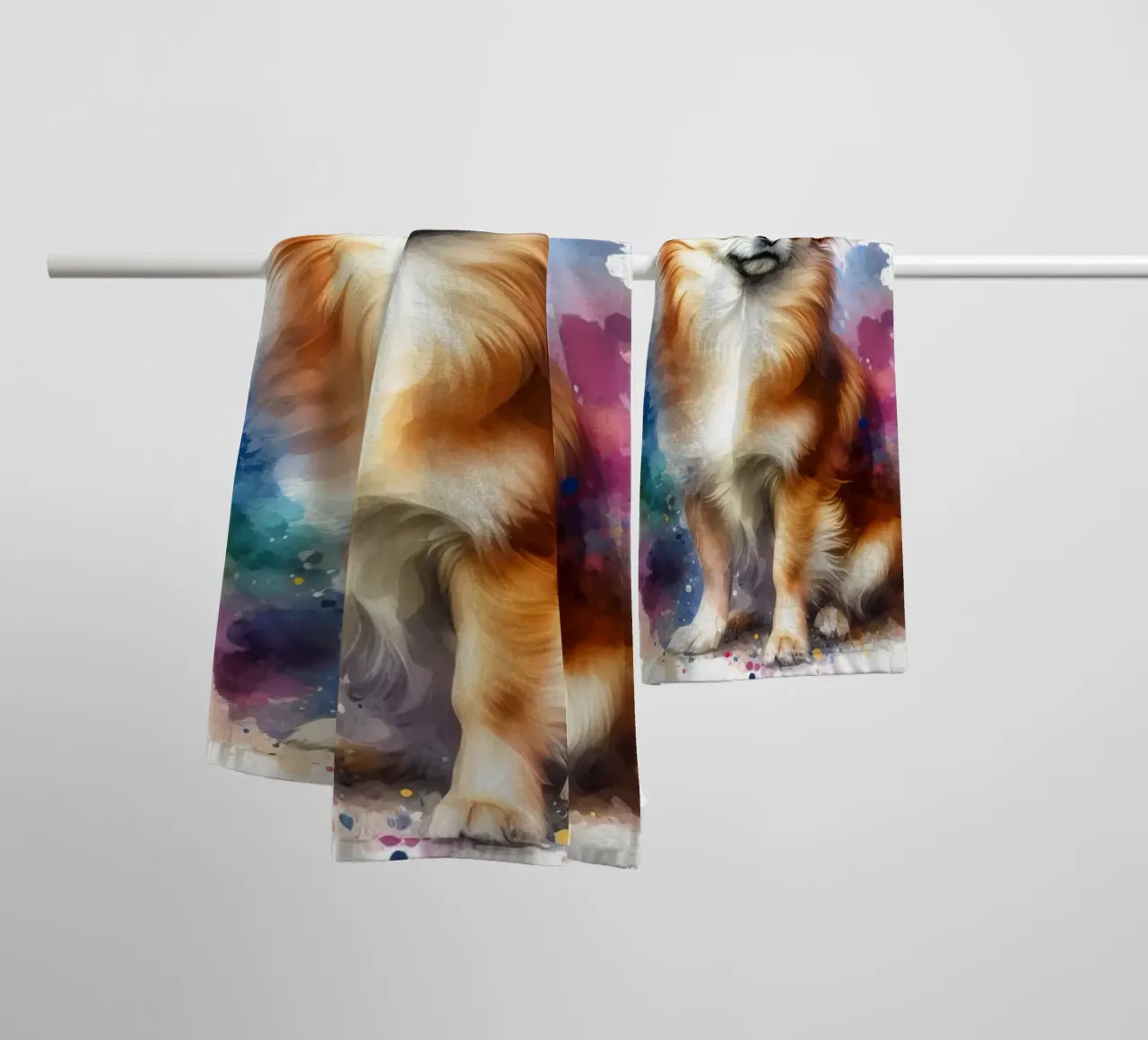 Ritratto di chihuahua ad acquerello asciugamano da bagno da 🥝 KIWI STORE