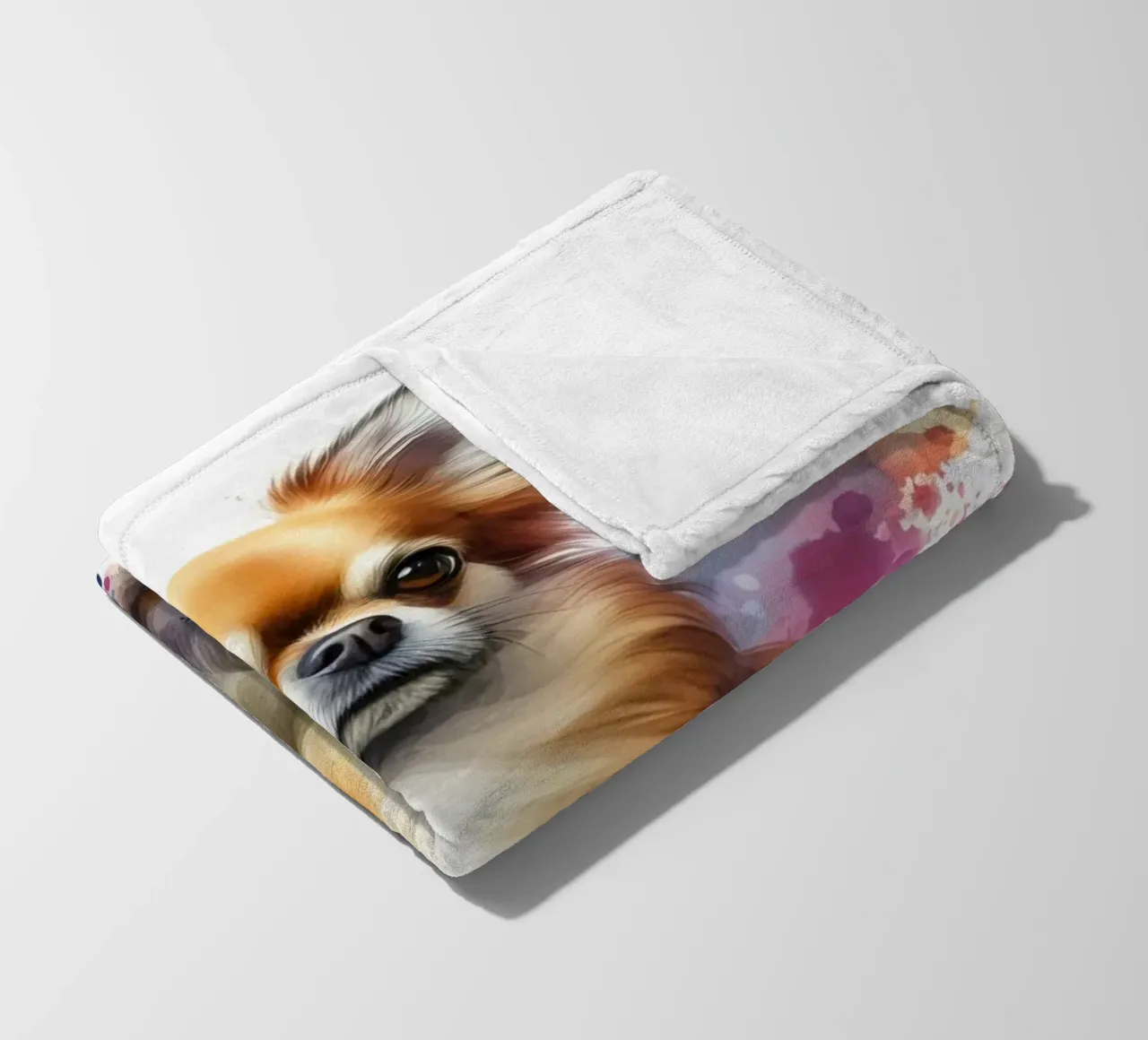 Ritratto di chihuahua ad acquerello coperta in pile da 🥝 KIWI STORE