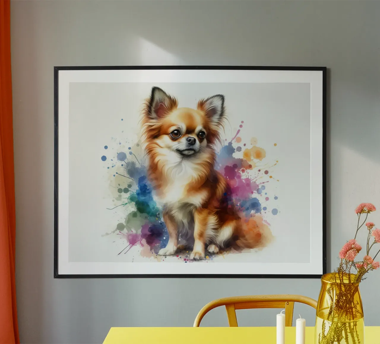 Ritratto di chihuahua ad acquerello carta hahnemühle da 🥝 KIWI STORE