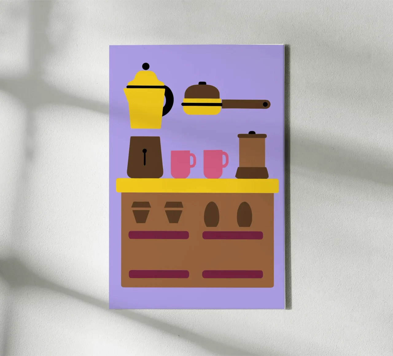 Kaffee-Abkommen Leinwand mit Schattenfugenrahmen von TRENDY POSTER SHOP