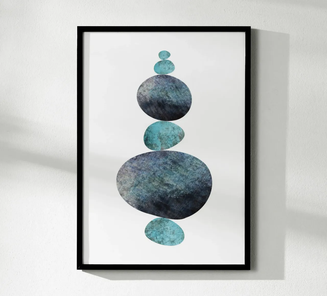 Balanced Stones - Blue hahnemühle by DesignDoula Grafik