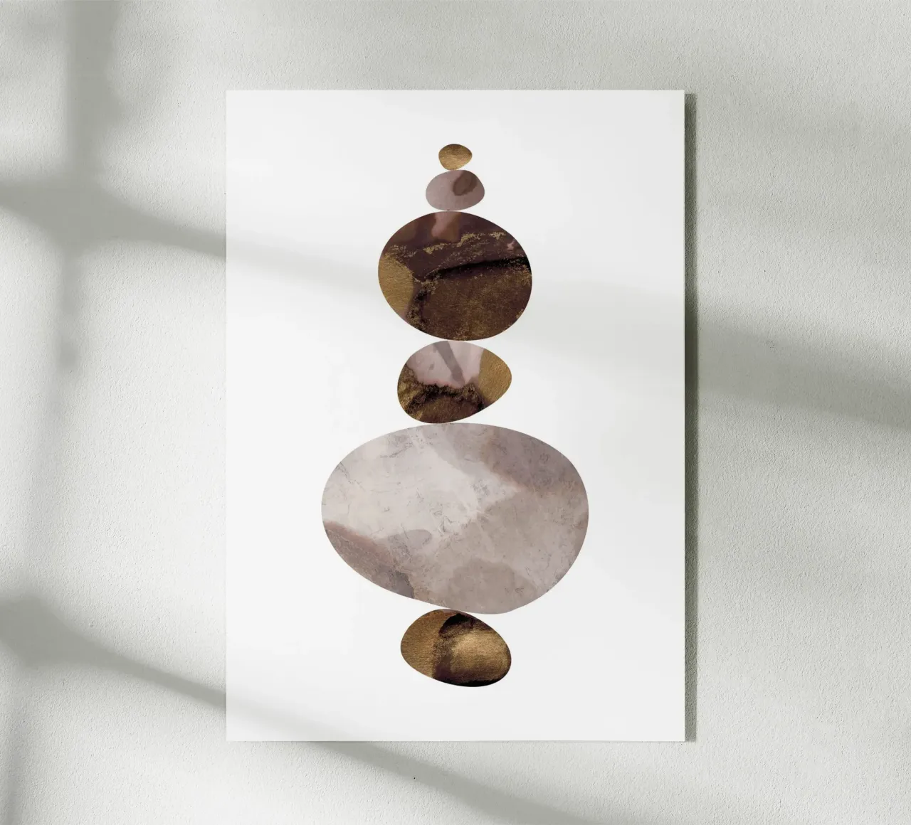 Balanced Stones - Rose Brown acrylic glass by DesignDoula Grafik