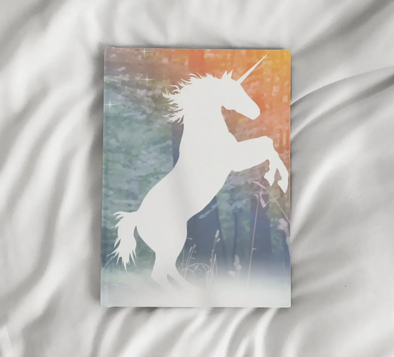 Mystical unicorn in the enchanted forest notebook by namosh