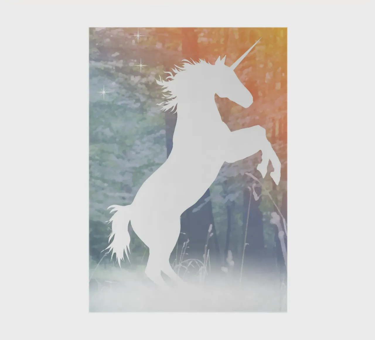 Mystical unicorn in the enchanted forest notebook by namosh
