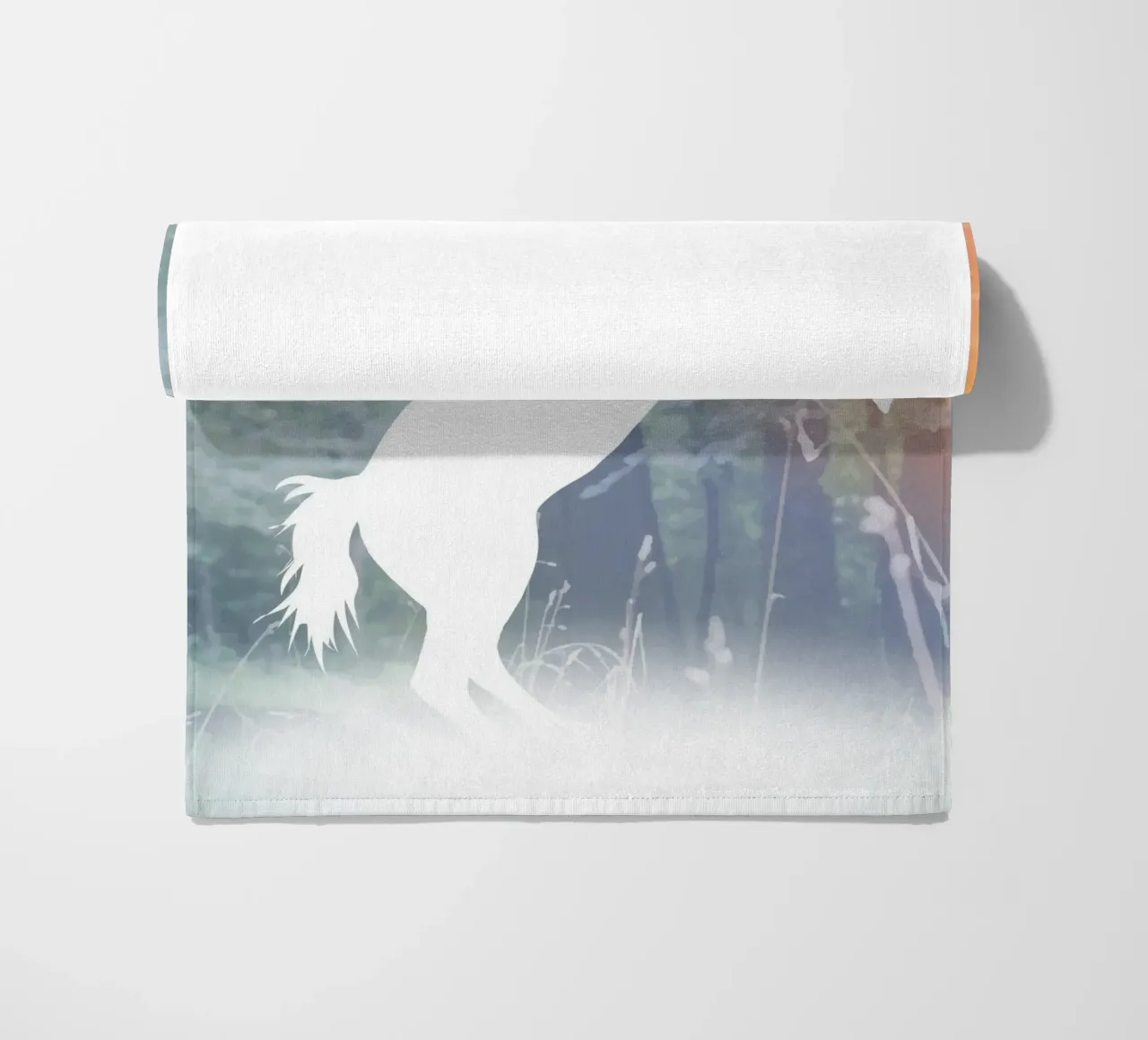 Mystical unicorn in the enchanted forest beach towel by namosh