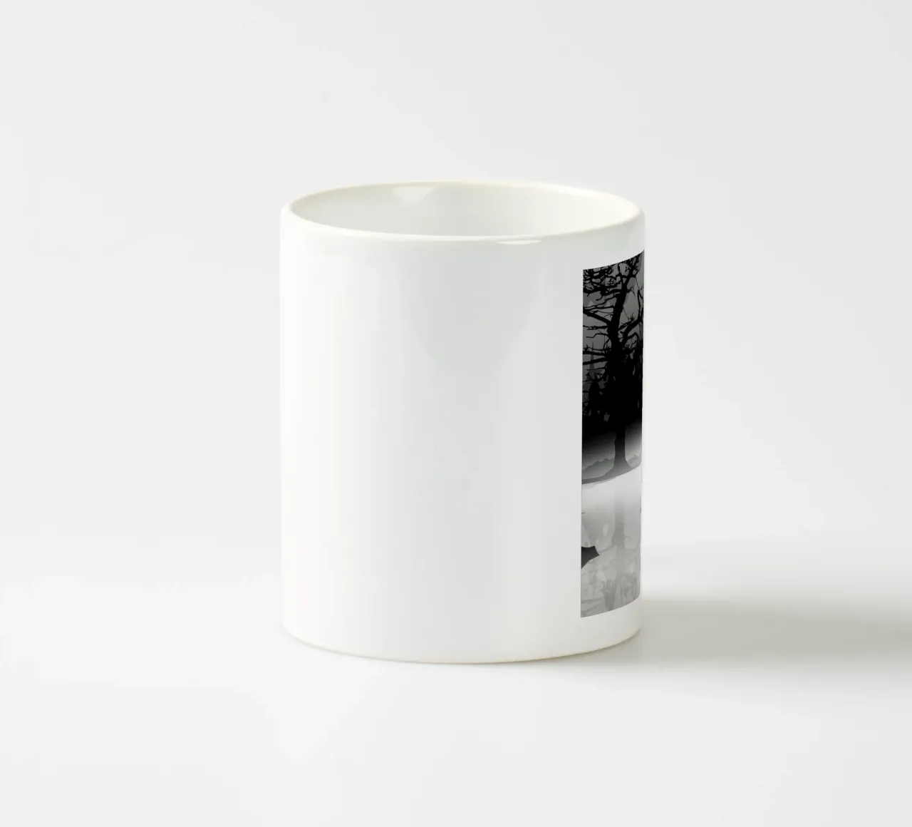 Pescatore in un ambiente naturale tranquillo - stile silhouette tazza in ceramica da namosh