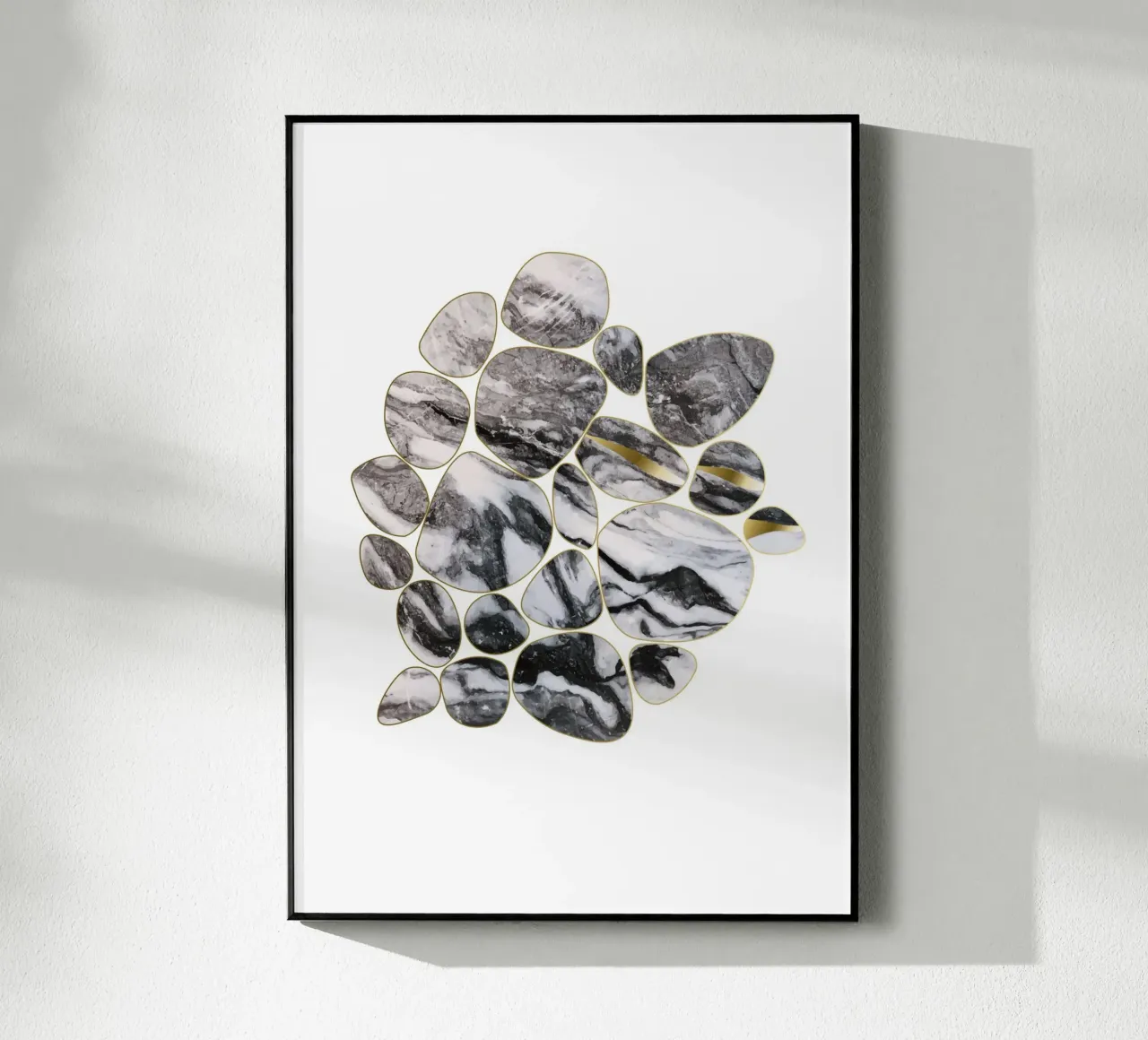 Pebble Graphics - Black-Gold Marble plexiglass da DesignDoula Grafik