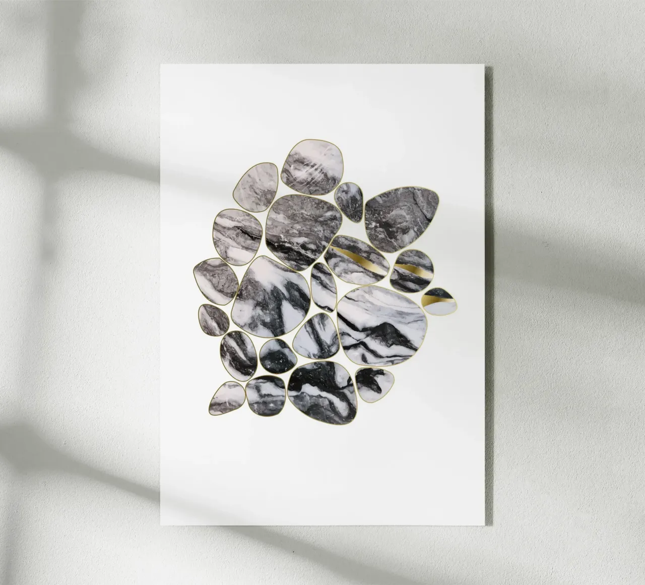 Pebble Graphics - Black-Gold Marble plexiglass da DesignDoula Grafik