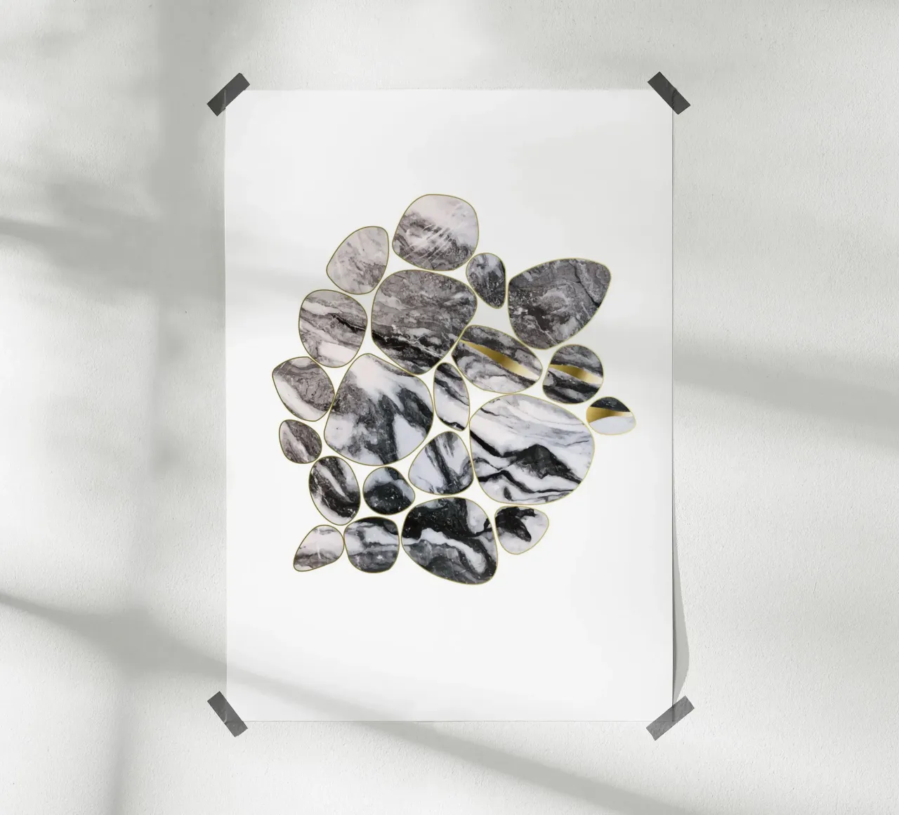 Pebble Graphics - Black-Gold Marble carta hahnemühle da DesignDoula Grafik