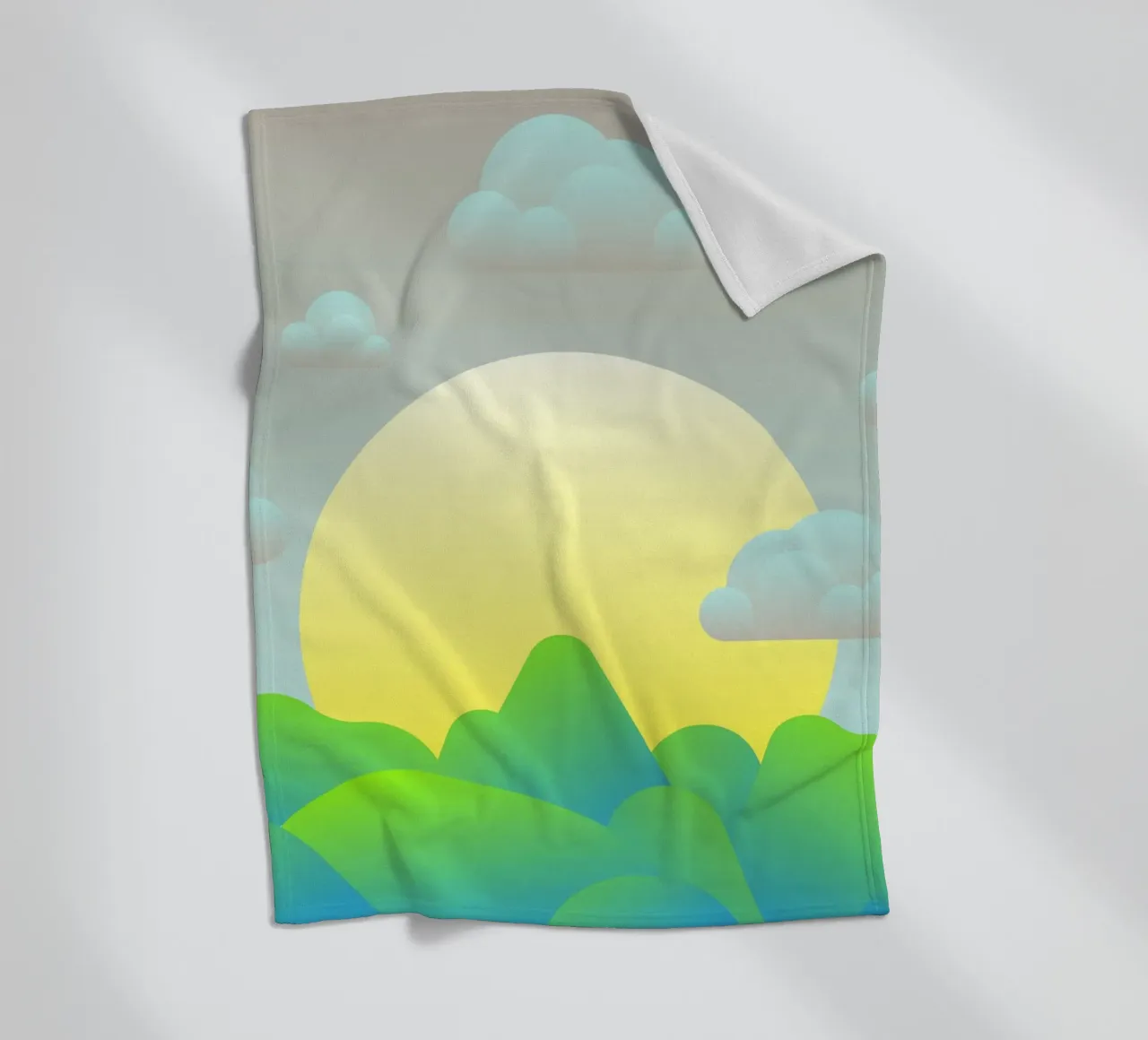 groen rollend fleecedeken van pastel color shape