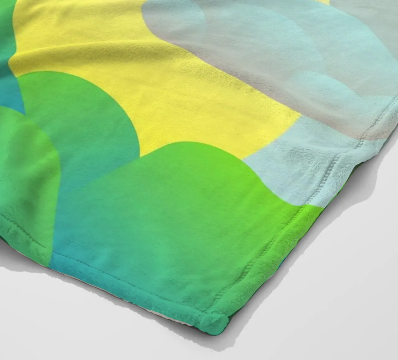 groen rollend fleecedeken van pastel color shape
