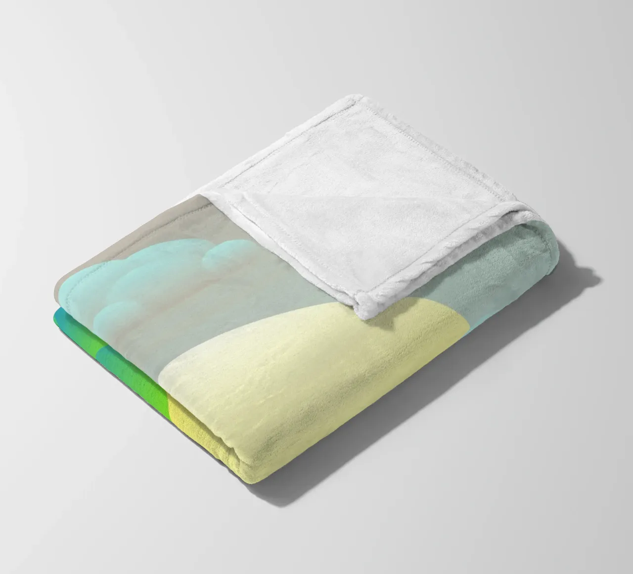 greenery rolling fleece blanket by pastel color shape