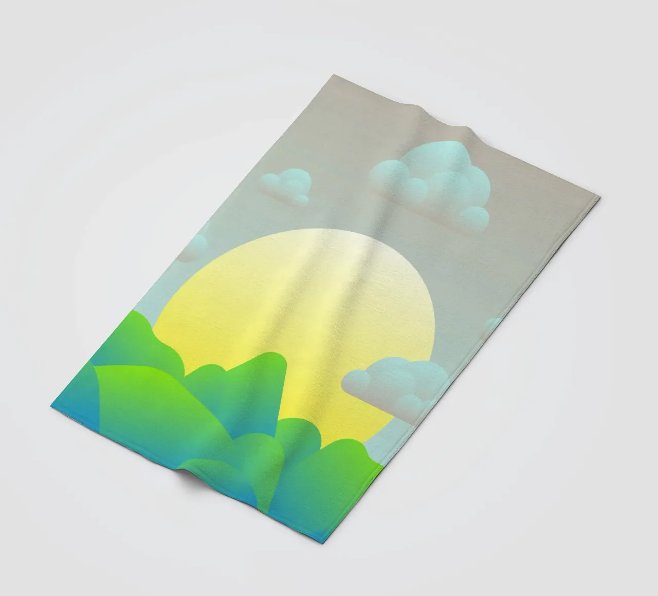 greenery rolling fleece blanket by pastel color shape