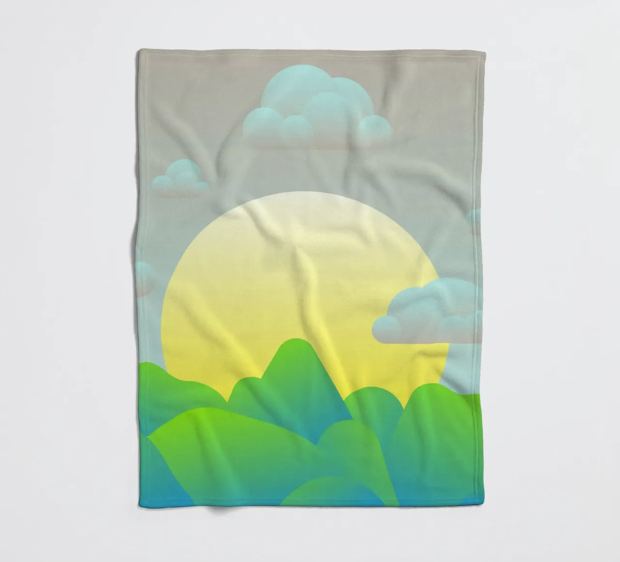 groen rollend fleecedeken van pastel color shape