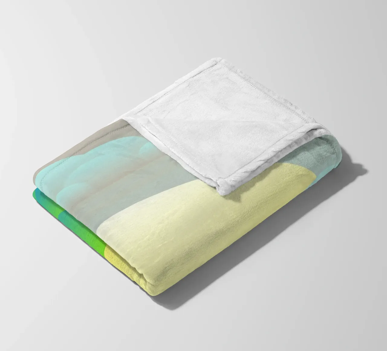 groen rollend fleecedeken van pastel color shape