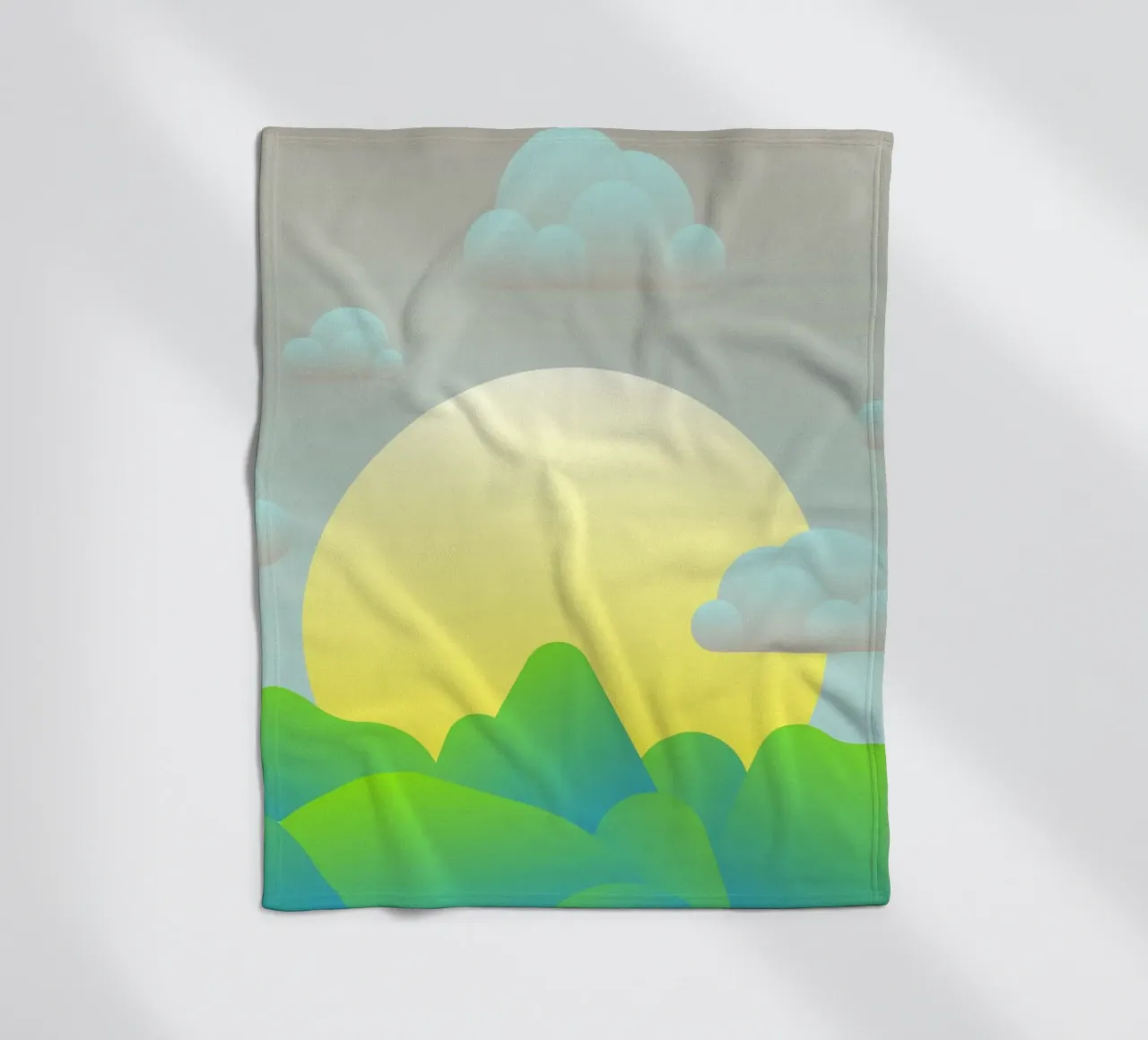 groen rollend fleecedeken van pastel color shape