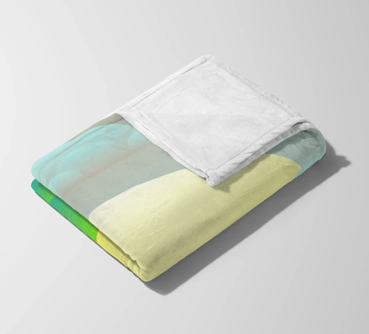 greenery rolling fleece blanket by pastel color shape