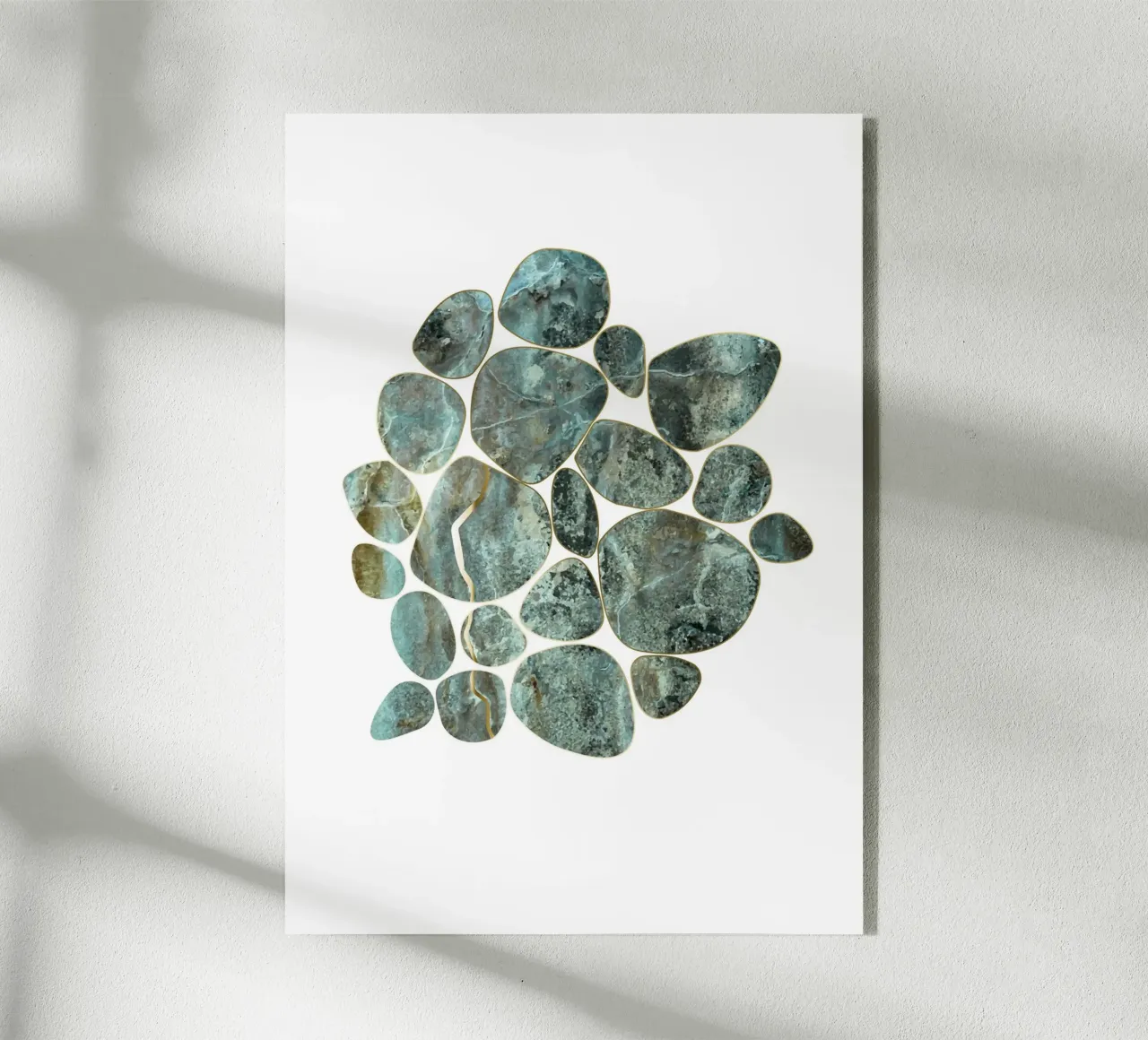 Pebble Graphics - Green-Gold Marble plexiglass da DesignDoula Grafik