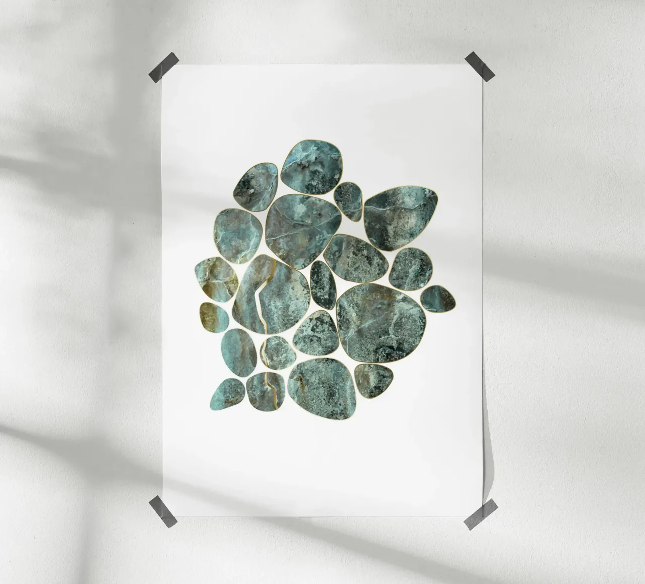 Pebble Graphics - Green-Gold Marble carta hahnemühle da DesignDoula Grafik