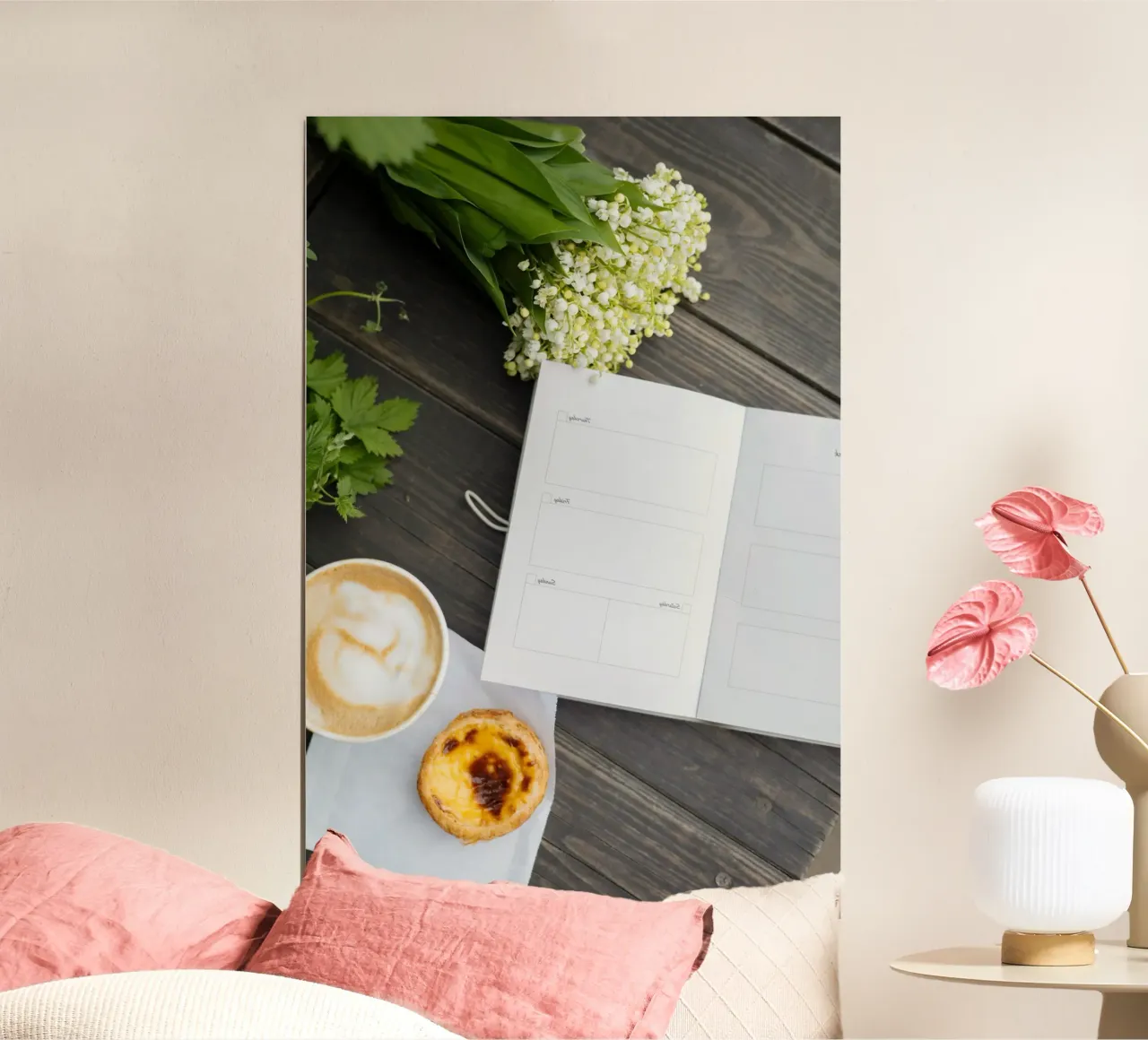 coffee notebook poster con telaio in plastica da cofa home