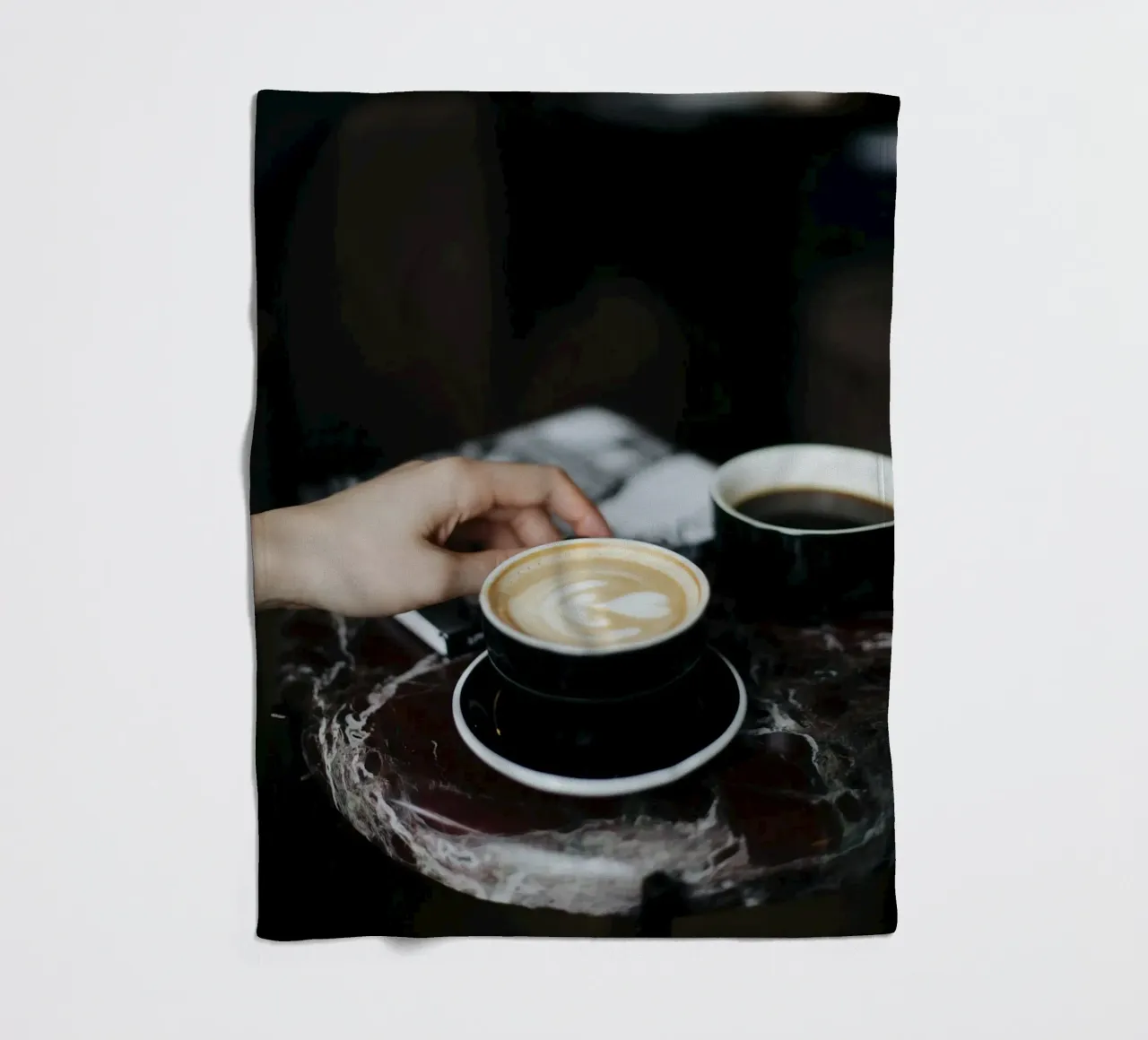 espresso table coperta in pile da cofa home