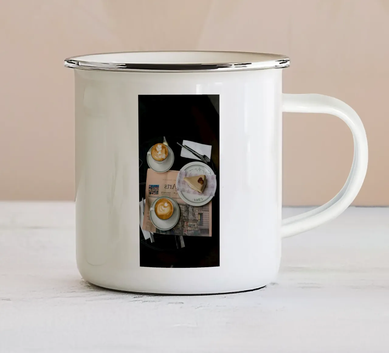 flat white decoration tazza in smalto da cofa home