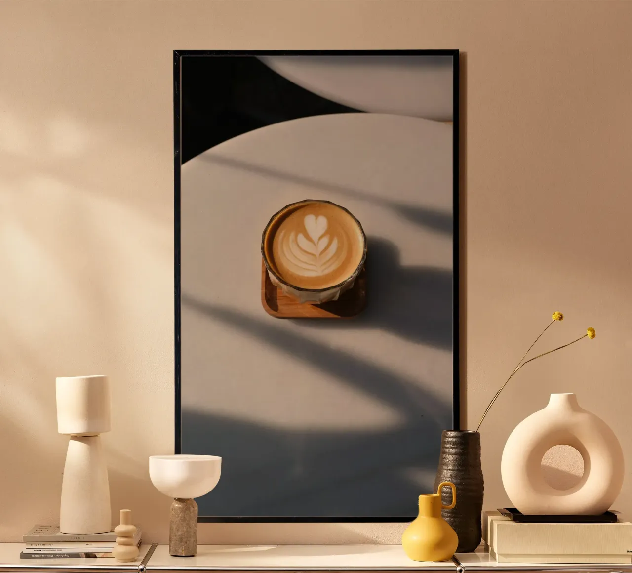 creamy drink poster with plastic frame by cofa home