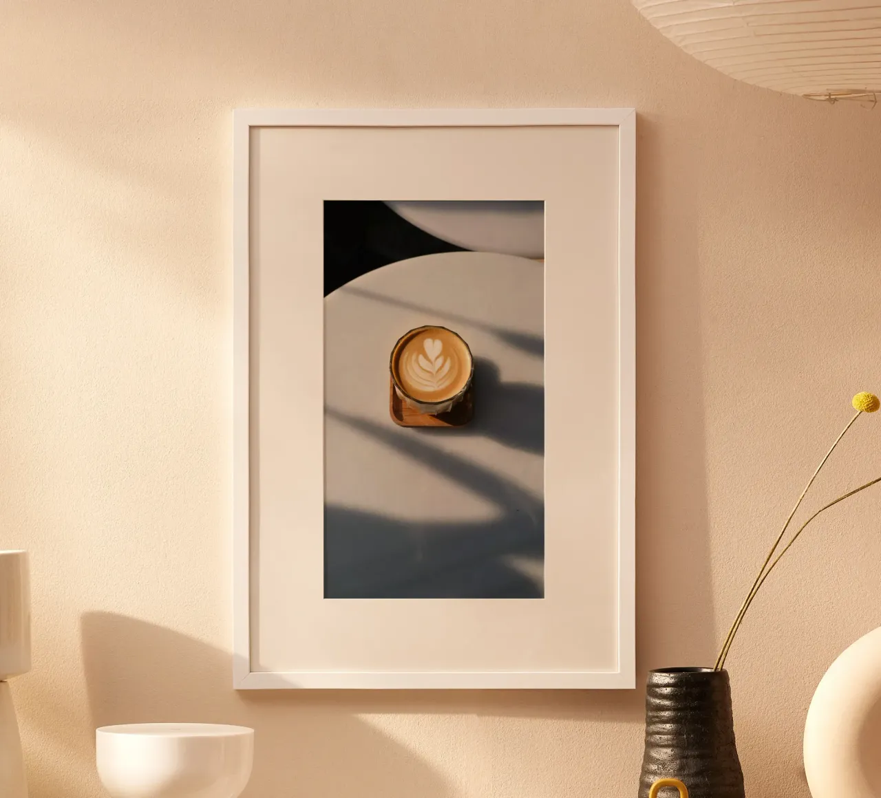 creamy drink poster with plastic frame by cofa home