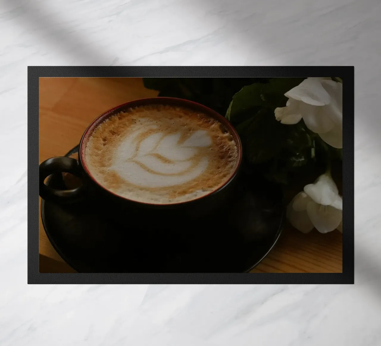 beverage white flowers Fußmatte von cofa home
