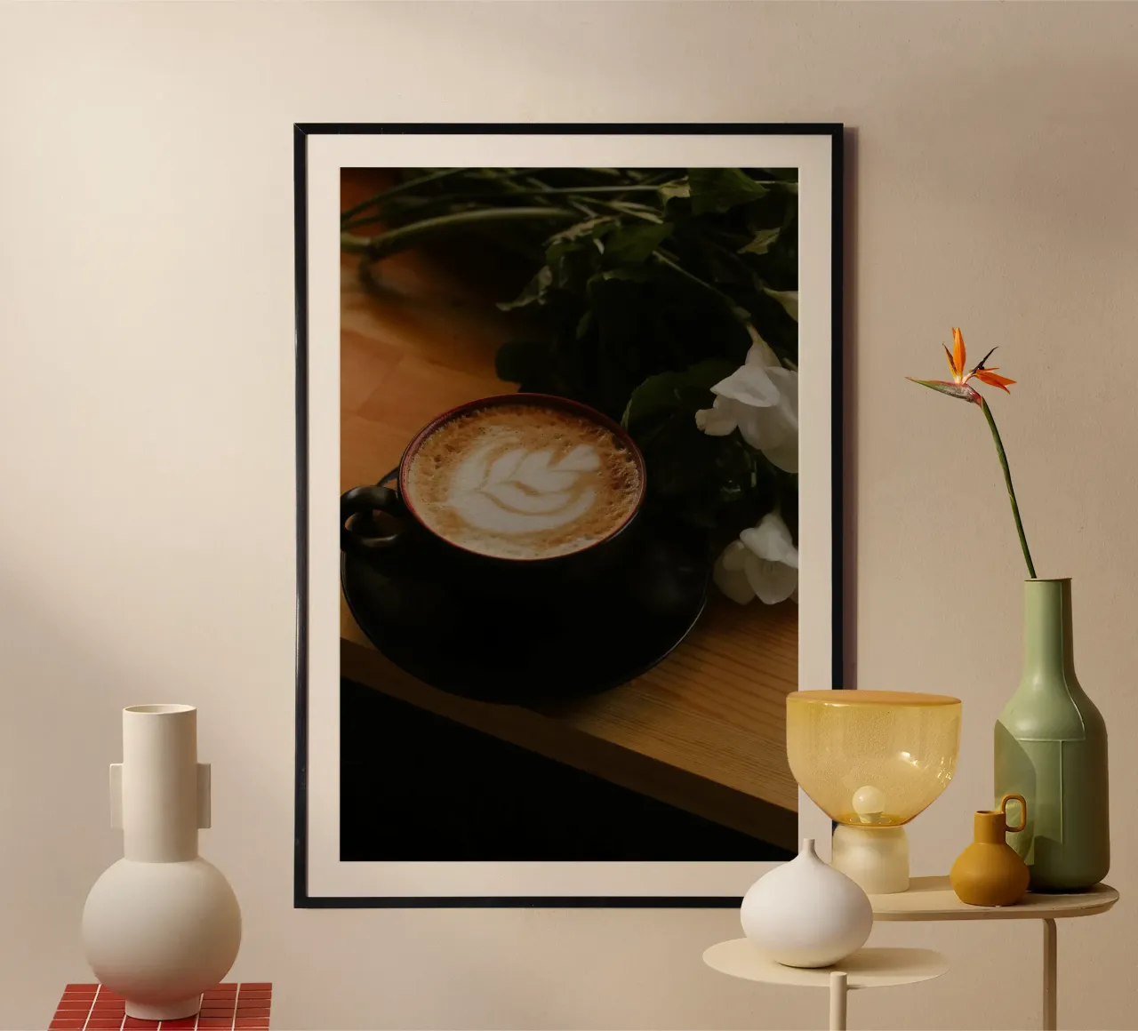 beverage white flowers hahnemühle by cofa home