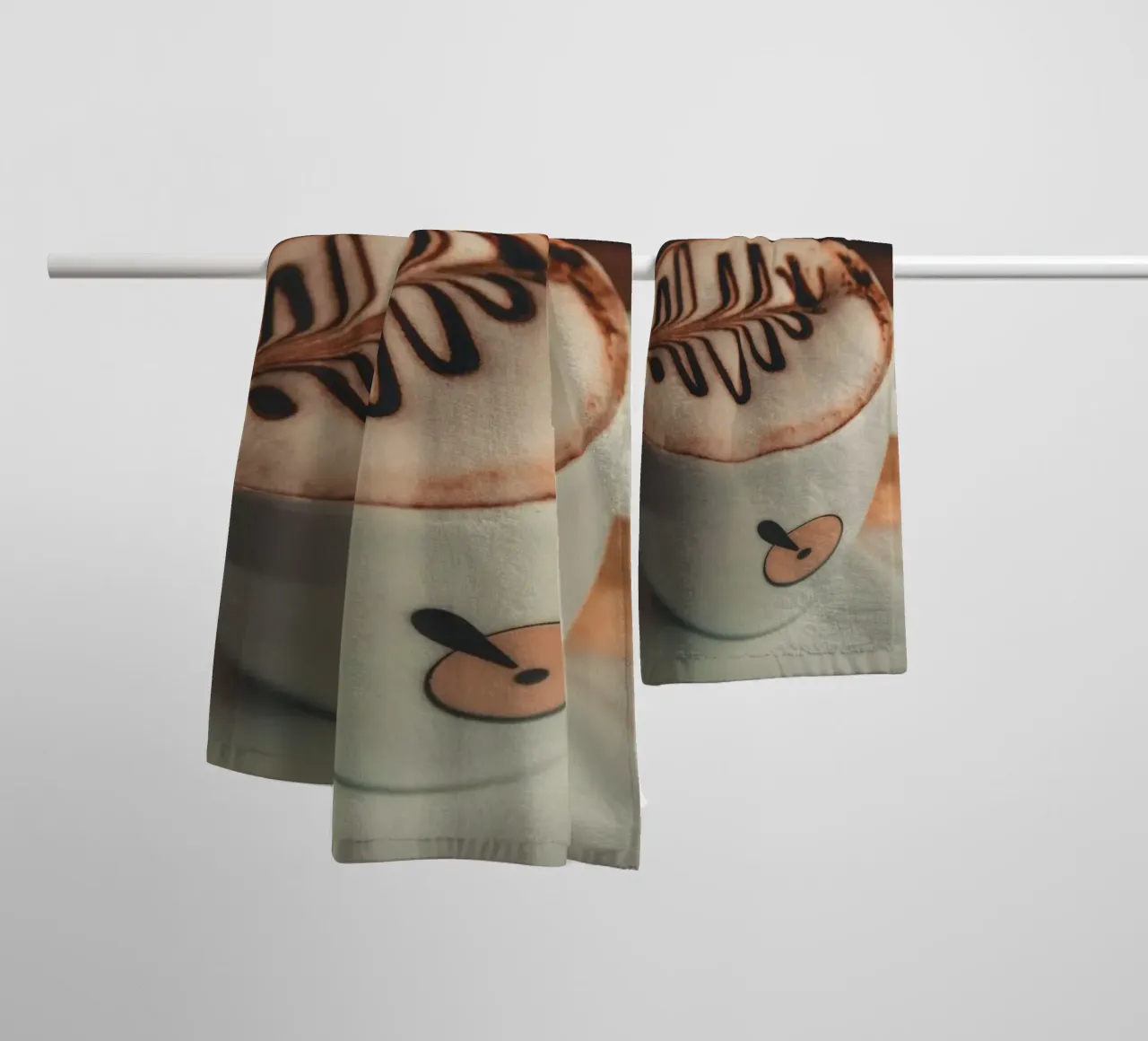 cappuccino cozy setting asciugamano da bagno da cofa home