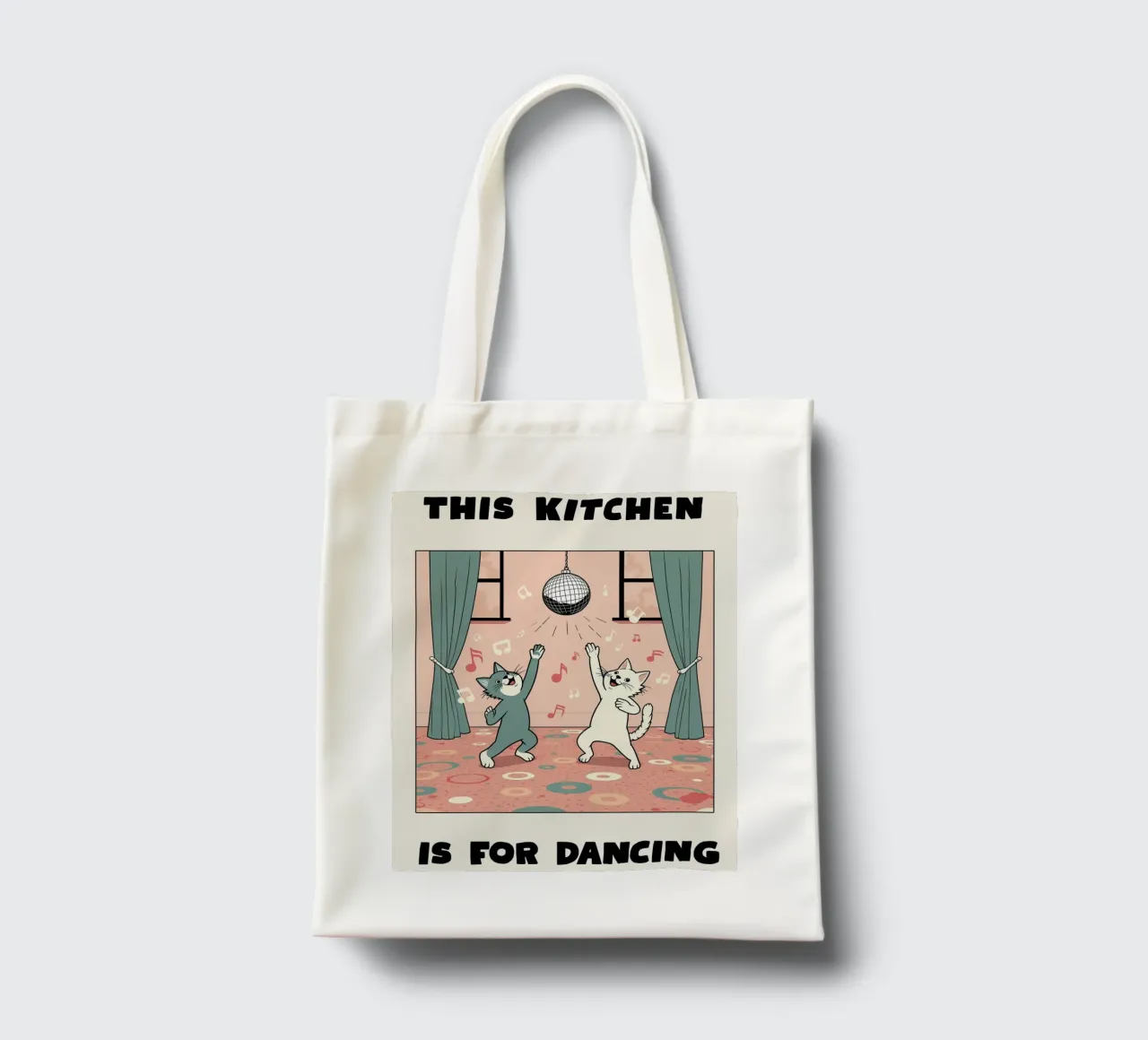 This Kitchen Is for Dancing borsa in juta da Attaboy Dsgn