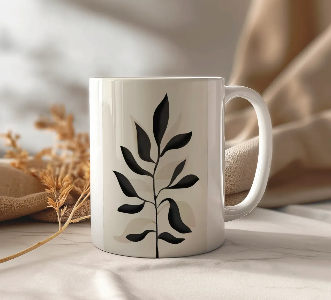 Abstract Minimal Plant II tazza in ceramica da cityart