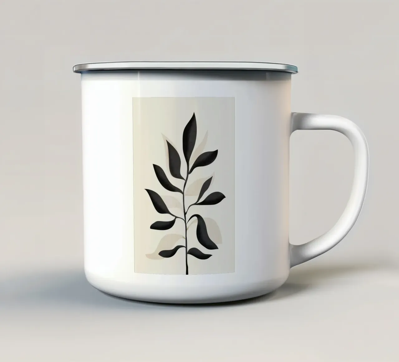 Abstract Minimal Plant II tazza in smalto da cityart